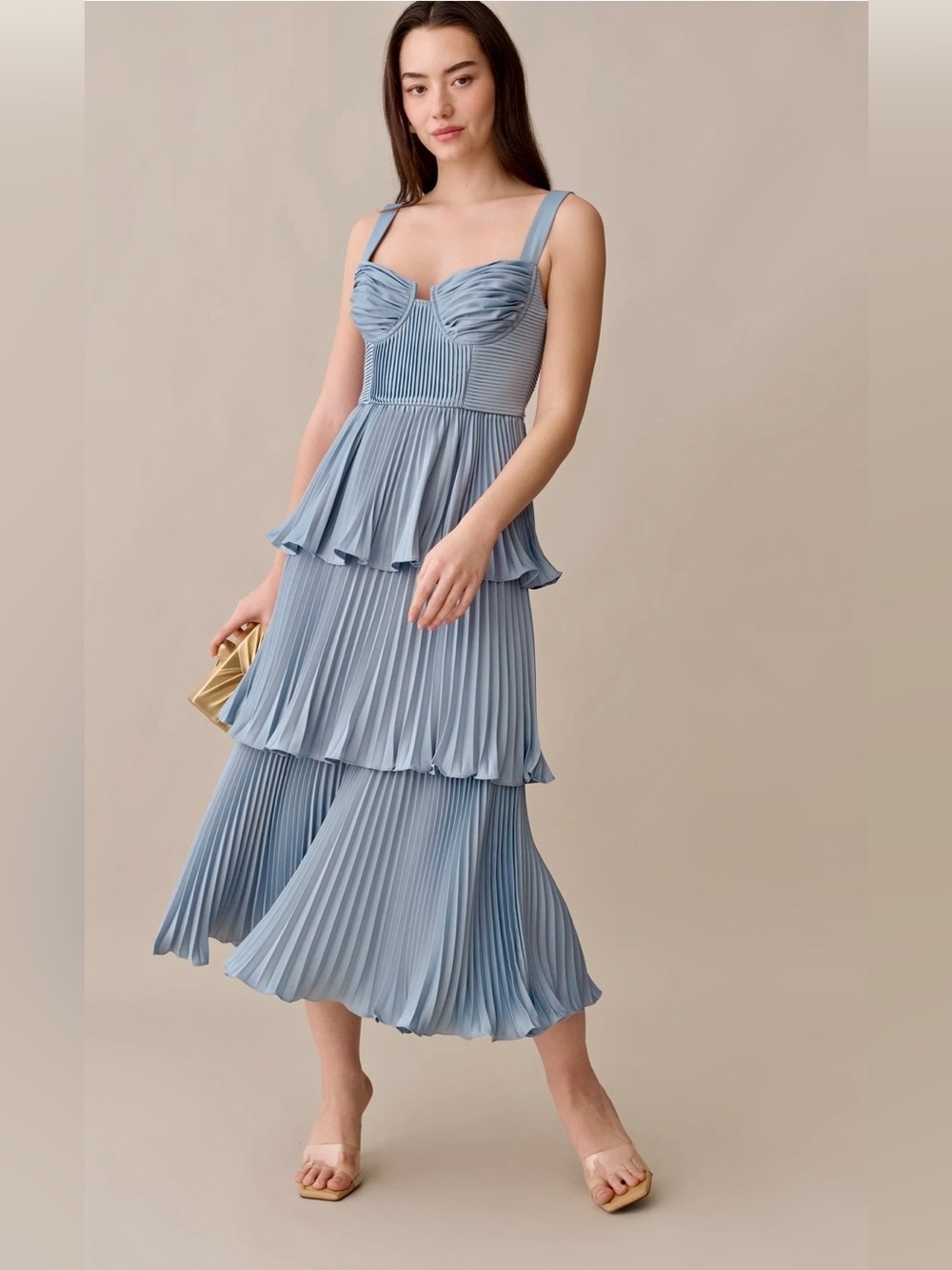 FEW MODA o.p.t HYACINTH DRESS Tiered Pleated